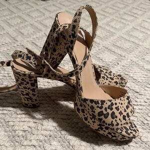 Leopard Print Women's Platform Sandals